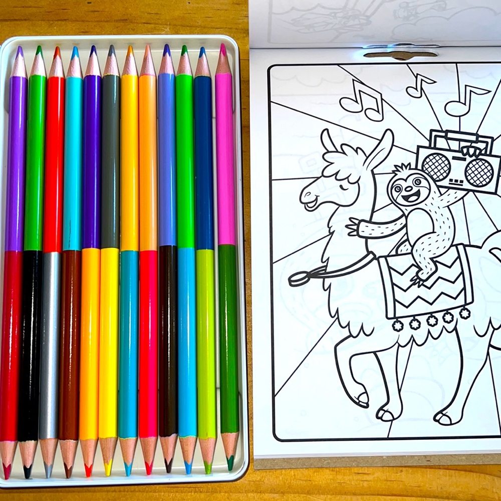 NWT Color Me Happy 🦥🦙Activity Set - Picture 2 of 6